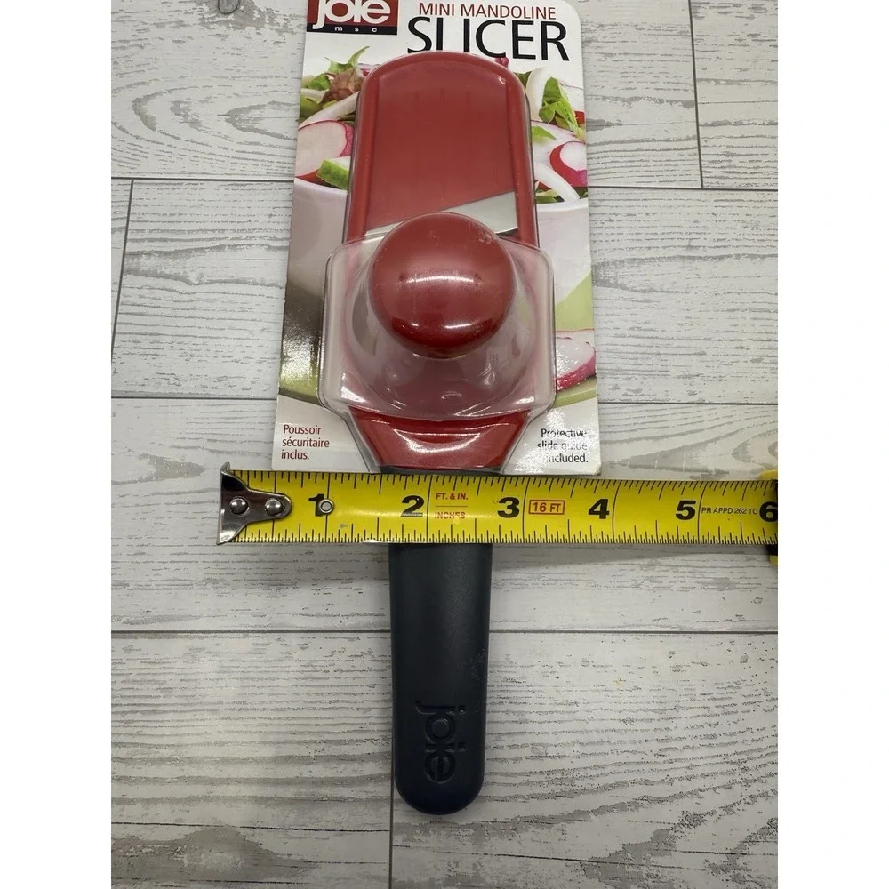 Joie MSC Mini Mandoline Slicer with Protective Slide Guide‎ Red